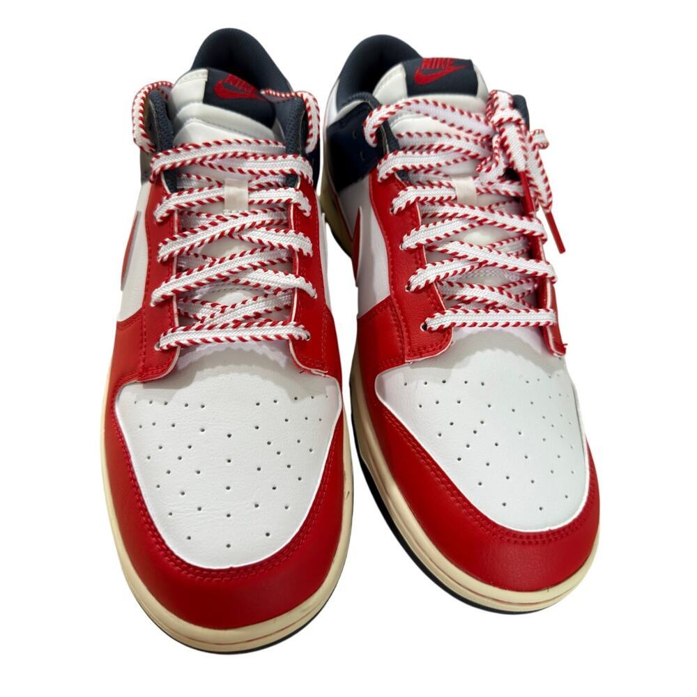 NEW Nike Dunks Boston Red Sox Retro Low Tops Color: Red, White, Blue (13)
